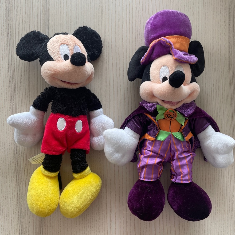 Disney Mickey Mouse Plush Toy - Classic Black/Red and Purple Halloween Outfit